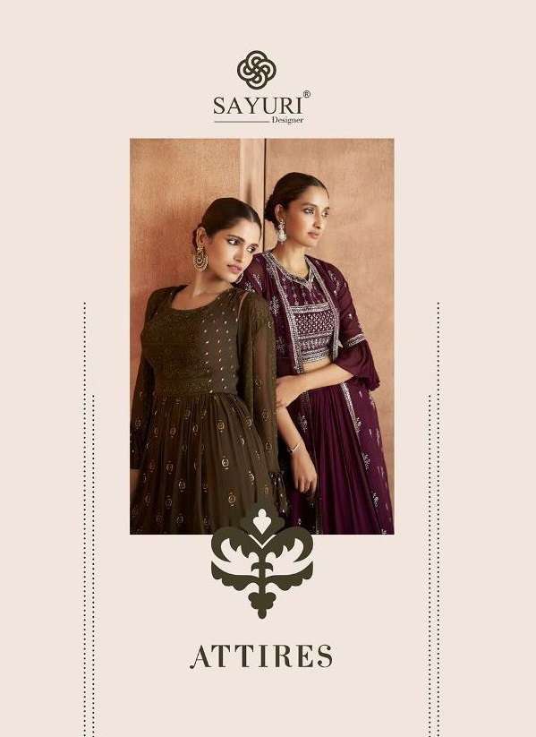ATTIRES BY SAYURI 9101 TO 9104 SERIES REAL GEORGETTE TOPS WITH SHRUG & SHARARA