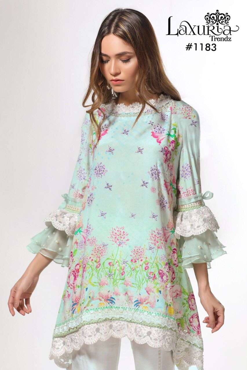 LAXURIA 1183 COLOURS BY LAXURIA TRENDZ MUSLIN STITCHED DRESSES