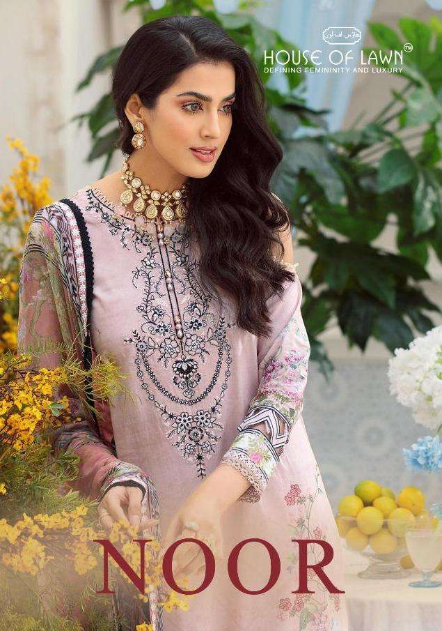 NOOR BY HOUSE OF LAWN 1701 TO 1707 SERIES PURE LAWN PAKISTANI DRESSES