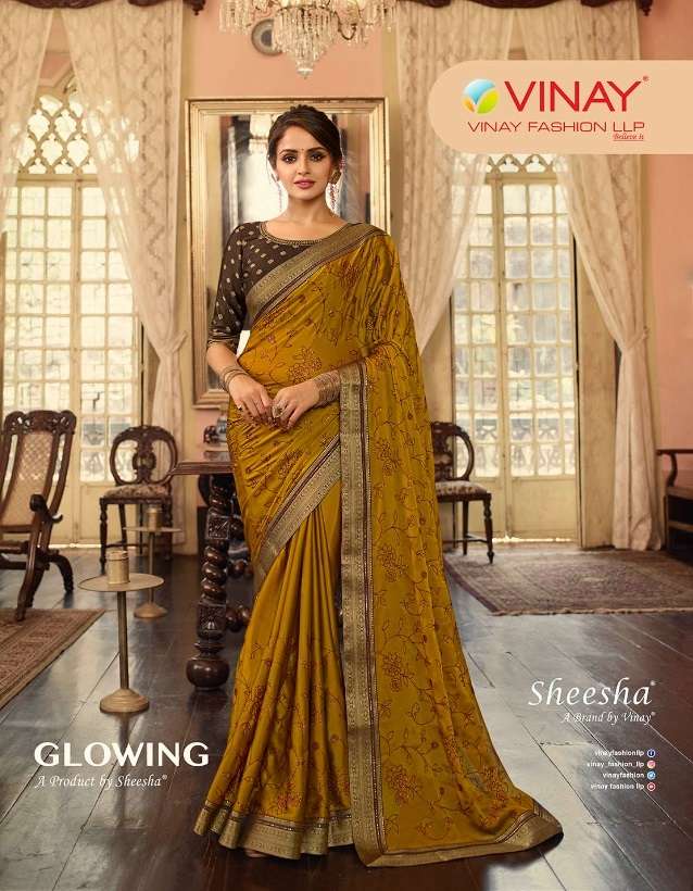 SHEESHA GLOWING BY VINAY FASHION 24901 TO 24909 SERIES GEORGETTE SILK SAREES