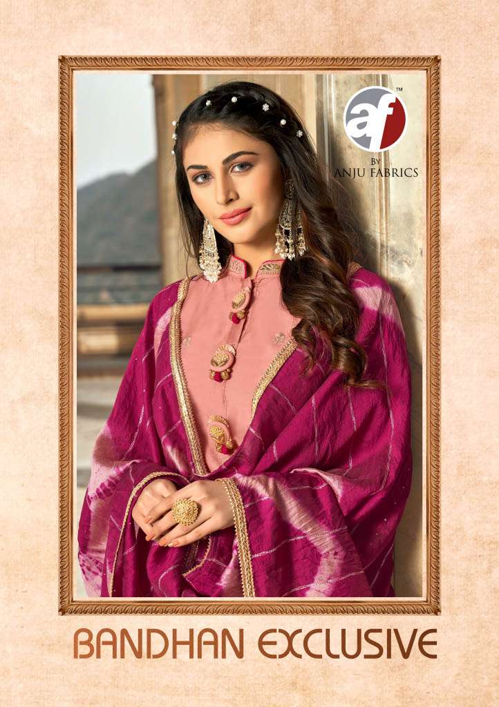 BANDHAN EXCLUSIVE BY ANJU FABRICS 2321 TO 2325 SERIES VISCOSE EMBROIDERY DRESSES