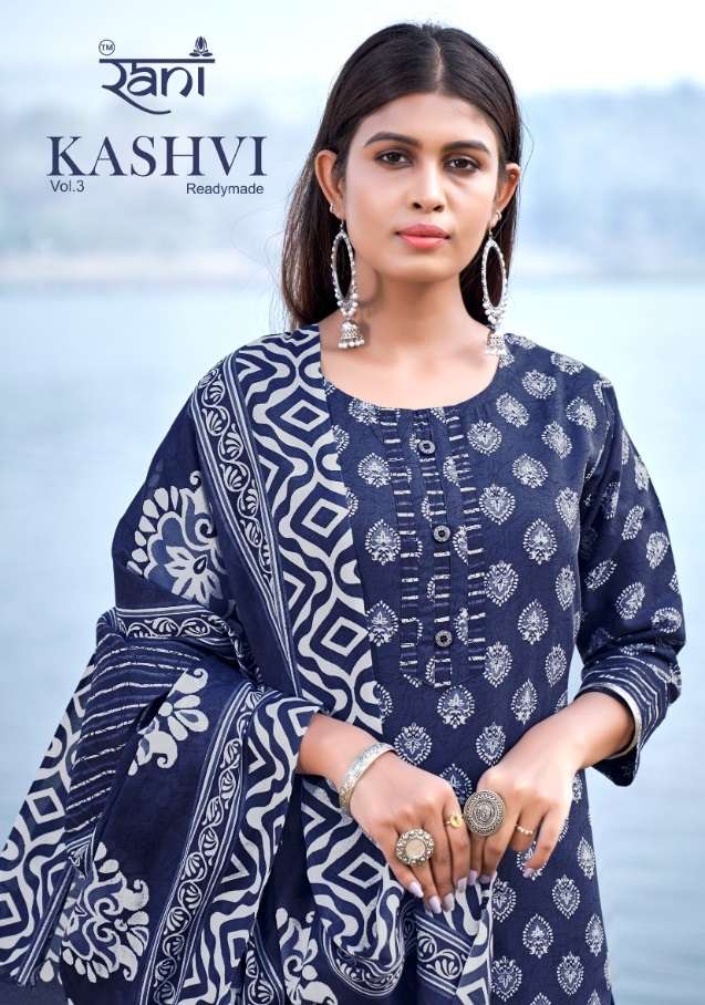 KASHVI VOL-3 BY RANI FASHION 3001 TO 3012 SERIES COTTON STITCHED DRESSES