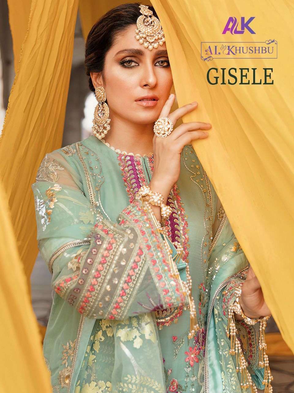 GIZELE BY AL KHUSHBU 2025 TO 2027 FAUX GEORGETTE EMBROIDERED DRESSES