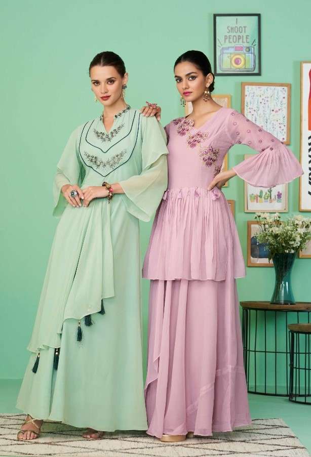 GLAMORE SHINE VOL-2  BY VAMIKA 3007 TO 3012 SERIES GEORGETTE GOWNS