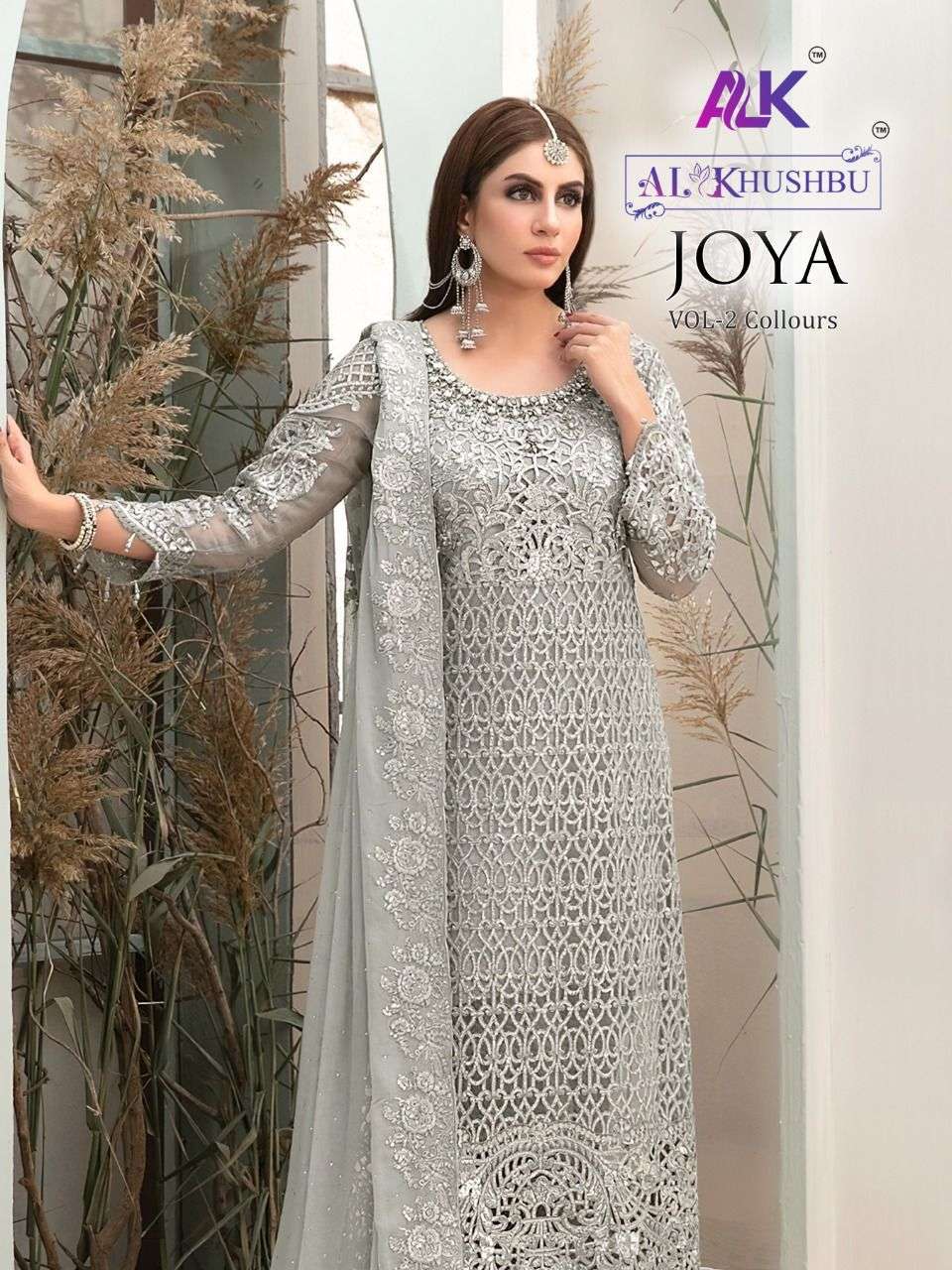 JOYA VOL-2 BY AL KHUSHBU 2031-A TO 2031-D SERIES BUTTERFLY NET DRESSES