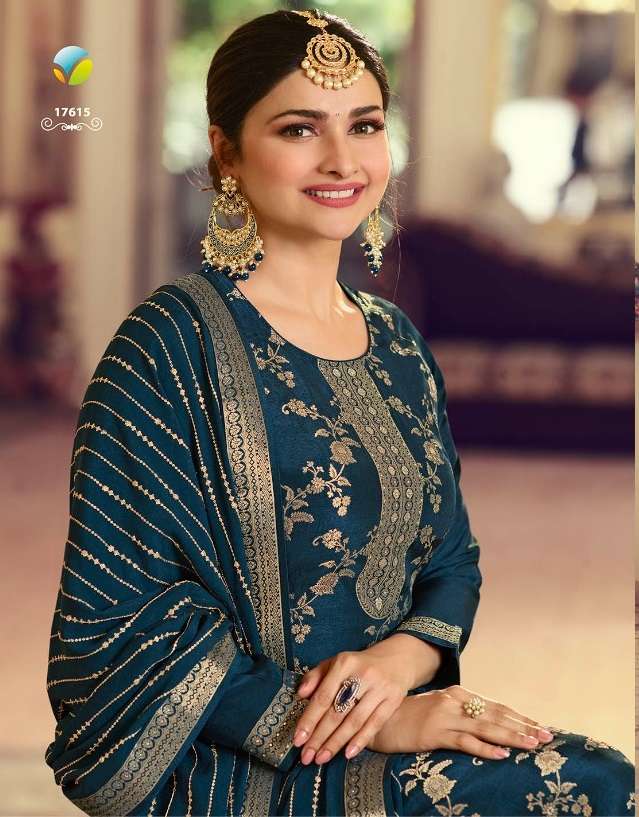 KASEESH SANA HITLIST BY VINAY FASHION 17611 TO 17615 SERIES JACQUARD DRESSES