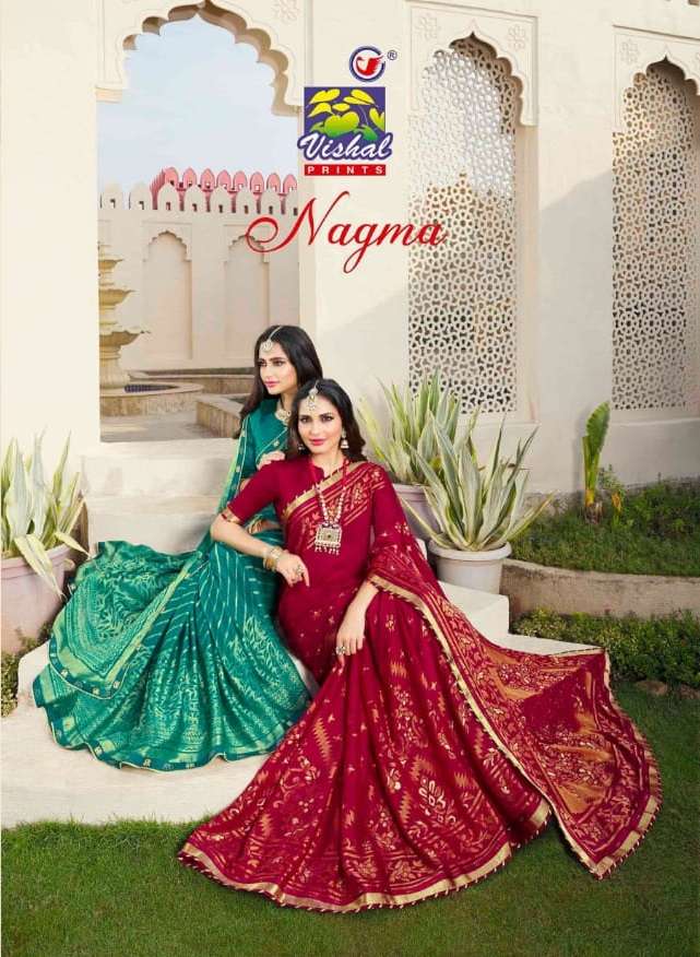 NAGMA BY VISHAL PRINTS 40158 TO 40169 SERIES HACKET BRASSO SAREES