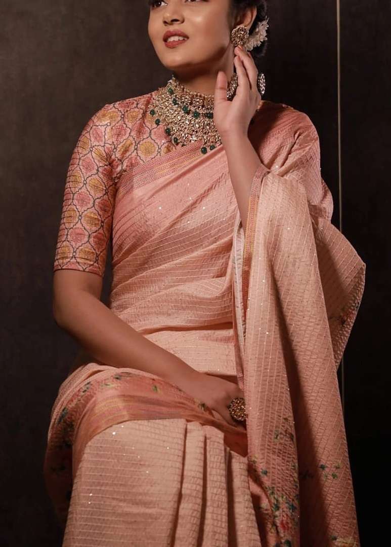 SABYASACHI CONCEPT BY ASLIWHOLESALE BOLLYWOOD SAPRKLE SILK SAREE