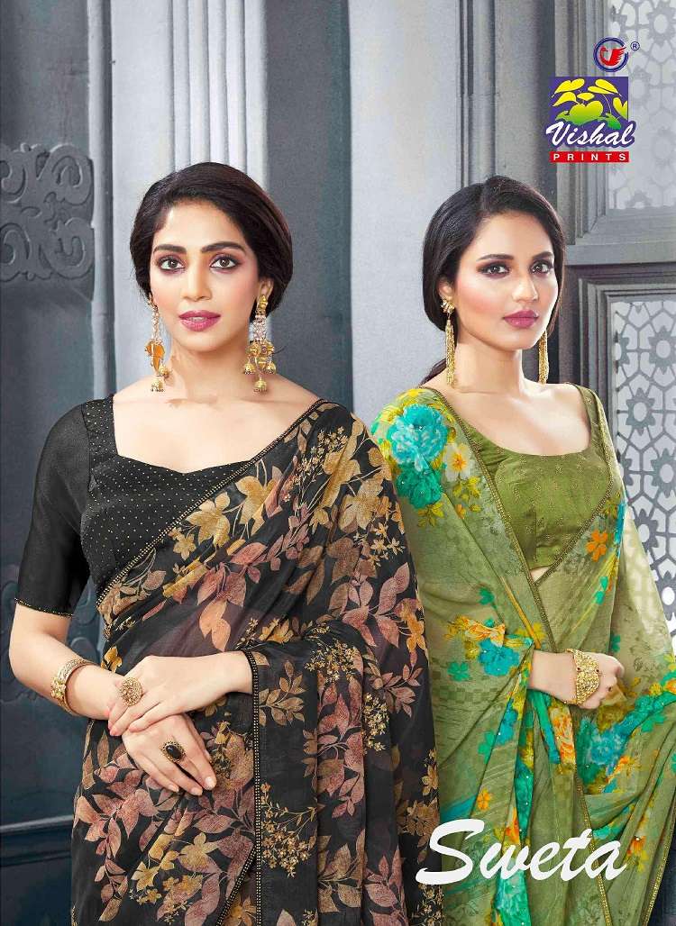 SWETA BY VISHAL PRINTS 40671 TO 40676 SERIES DESIGNER  PRINTED SAREES