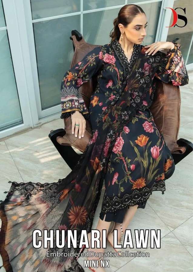 CHUNARI LAWN MINI NX BY DEEPSY SUITS 1711 TO 1718 SERIES COTTON EMBROIDERY DRESSES