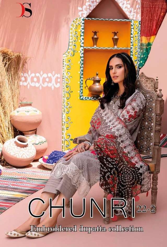 CHUNRI EMBROIDERED DUPATTA COLLECTION BY DEEPSY SUITS 1751 TO 1757 SERIES PAKISTANI DRESSES