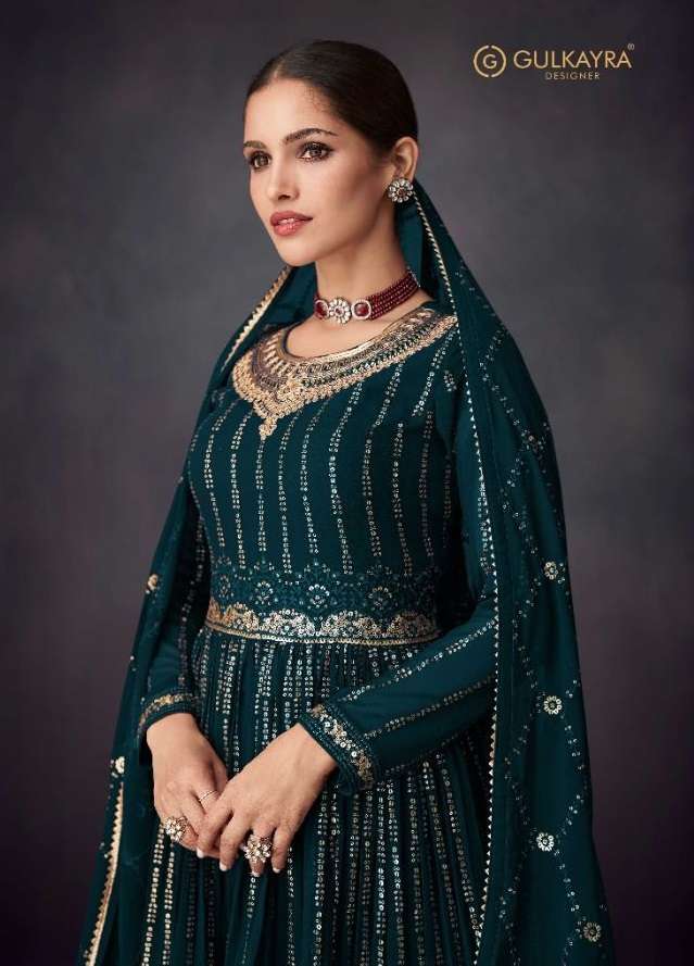 GLAMOUR BY GULKAYRA 7019-A TO 7019-E SERIES GEORGETTE STITCHED SHARARA DRESSES