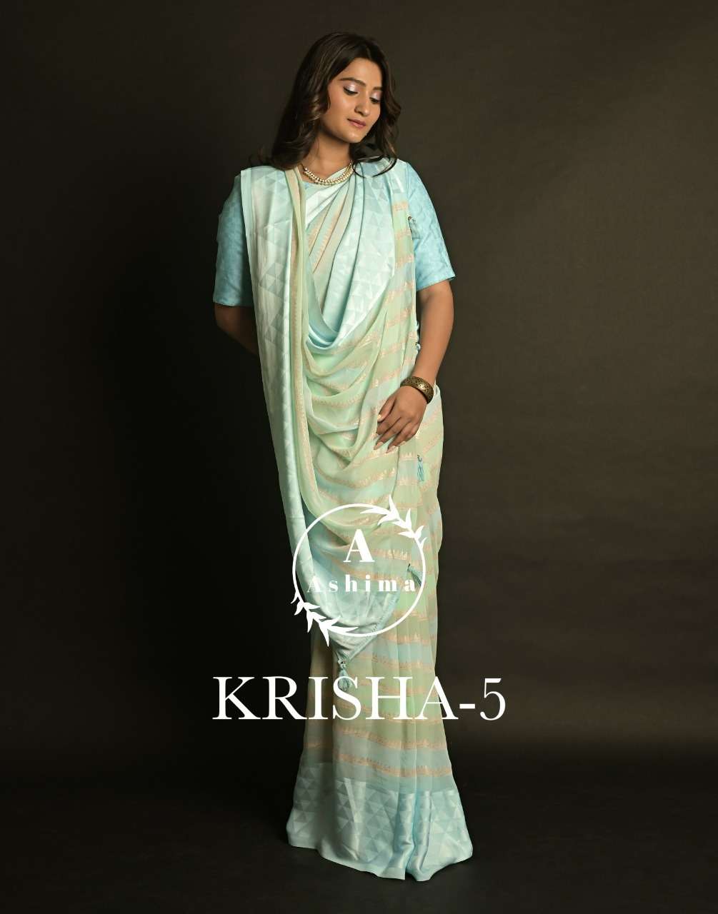 KRISHA VOL-5 BY ASHIMA 5601 TO 5608 SERIES DESIGNER GEORGETTE PRINT SAREES