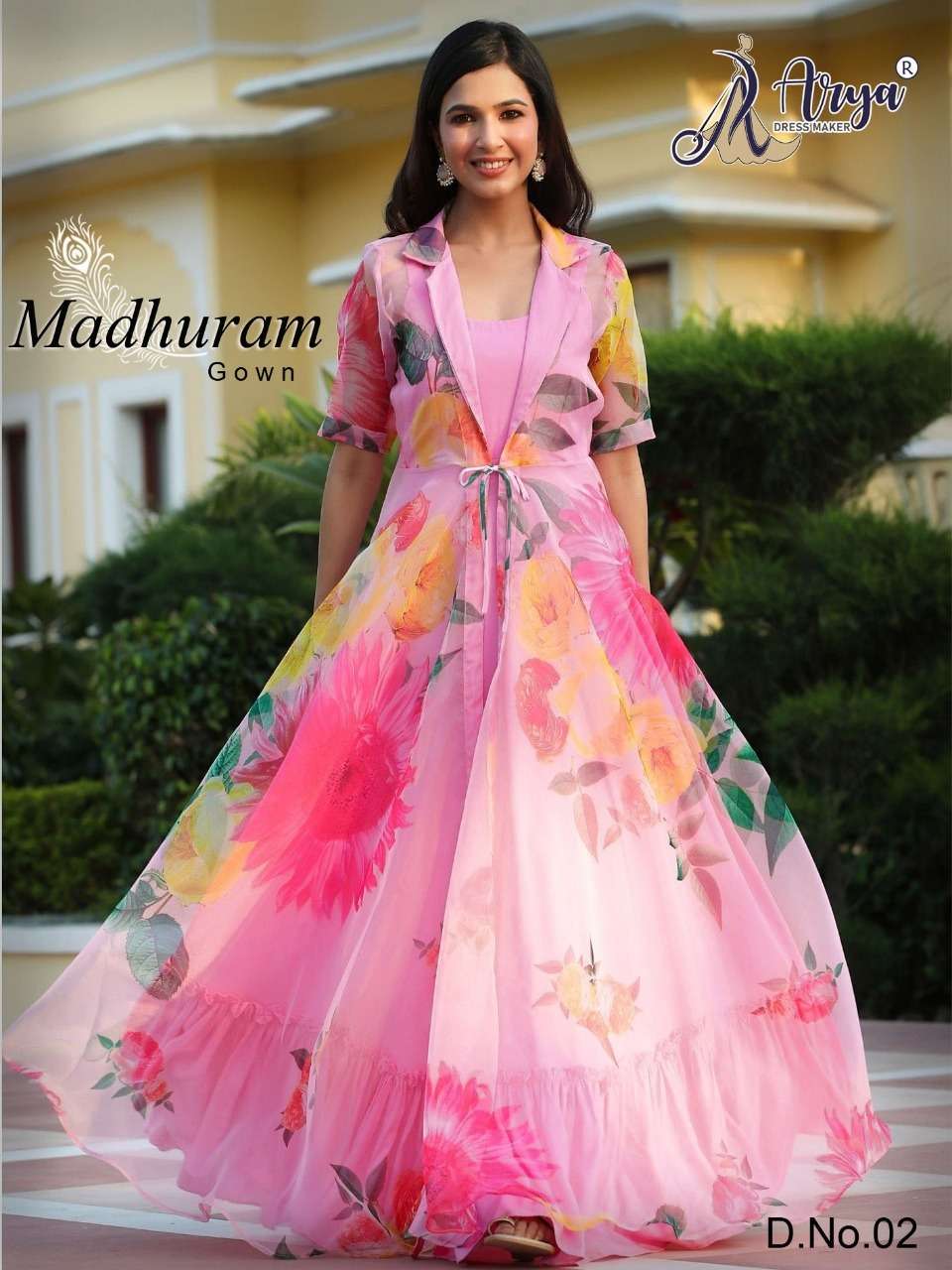 MADHURAM GOWN BY ARYA DRESS MAKER 01 TO 06 SERIES FAUX GEORGETTE GOWNS