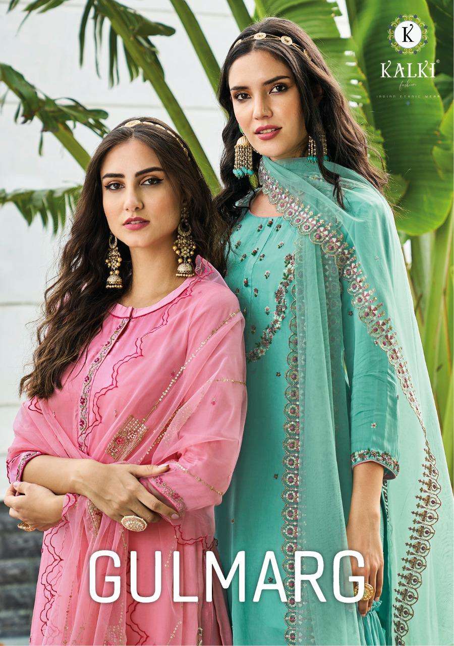 GULMARG BY KALKI FASHION 35001 TO 35006 SERIES CHINON CHIFFON VISCOSE SILK DRESSES