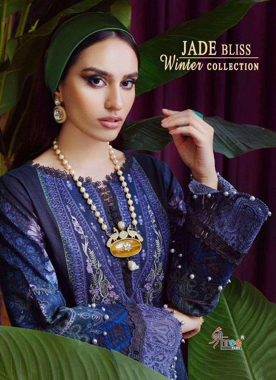 JADE BLISS WINTER COLLECTION BY SHREE FABS 2343 TO 2350 SERIES PASHMINA EMBROIDERY DRESSES