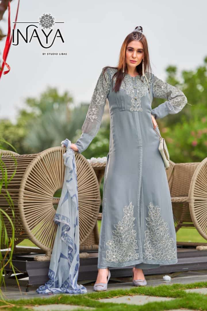 LPC 155 COLOURS BY INAYA PURE GEORGETTE EMBROIDERY STITCHED DRESSES