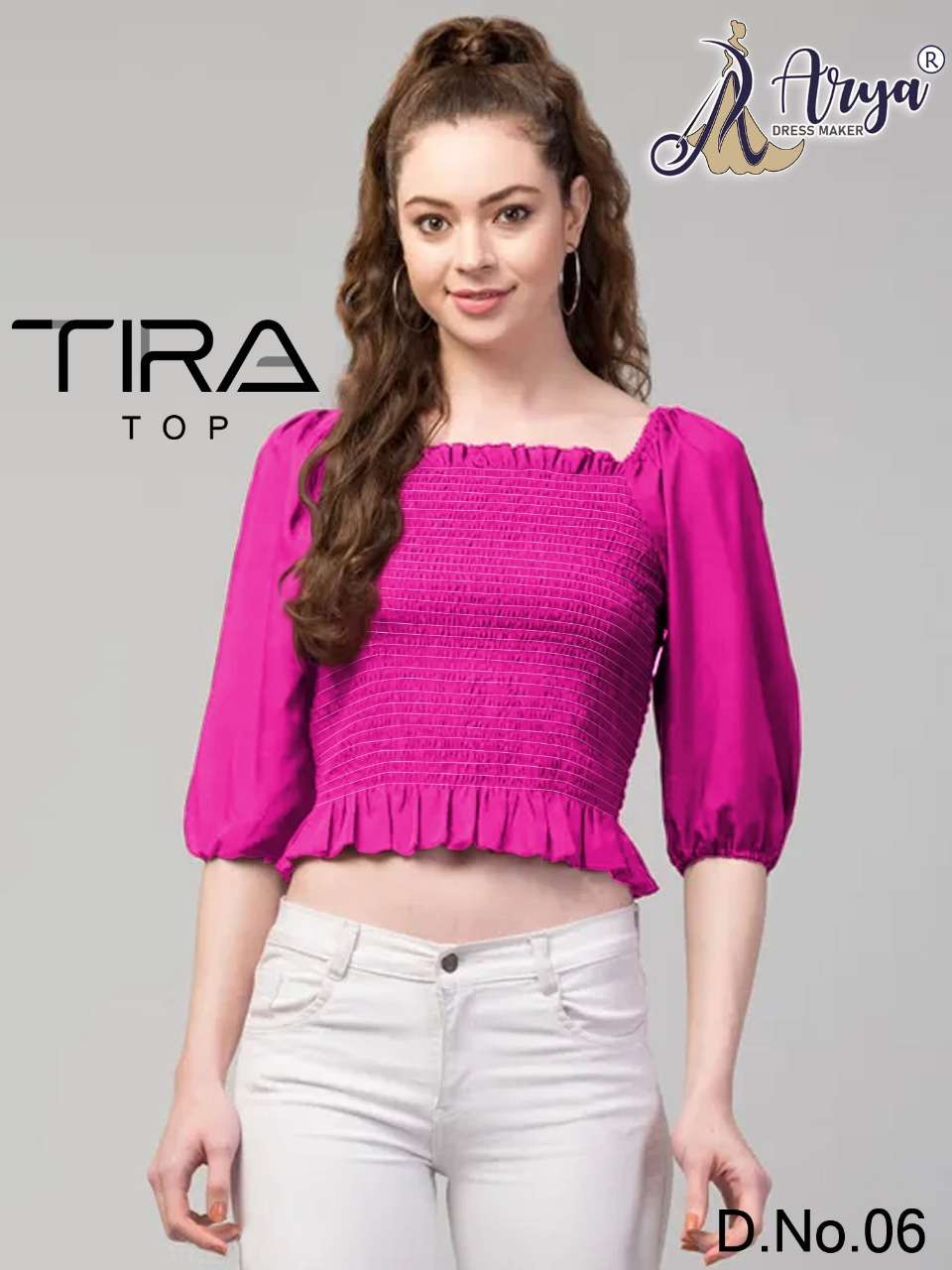 TIRA TOPS BY ARYA DRESS MAKER 01 TO 06 SERIES HEAVY CREPE TOPS