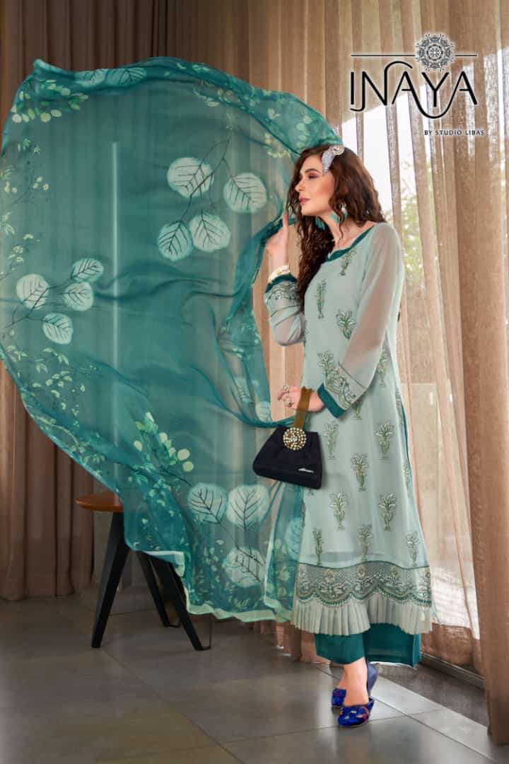 LPC-163 COLOURS BY INAYA PURE GEORGETTE WORK STITCHED DRESSES