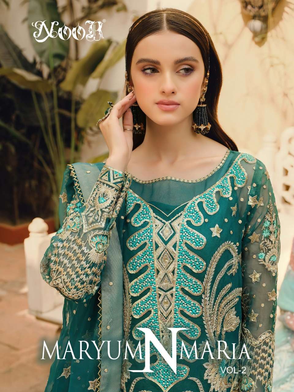 MARYUM N MARIA VOL-2 BY NOOR 222003 TO 22205 SERIES GEORGETTE DRESSES