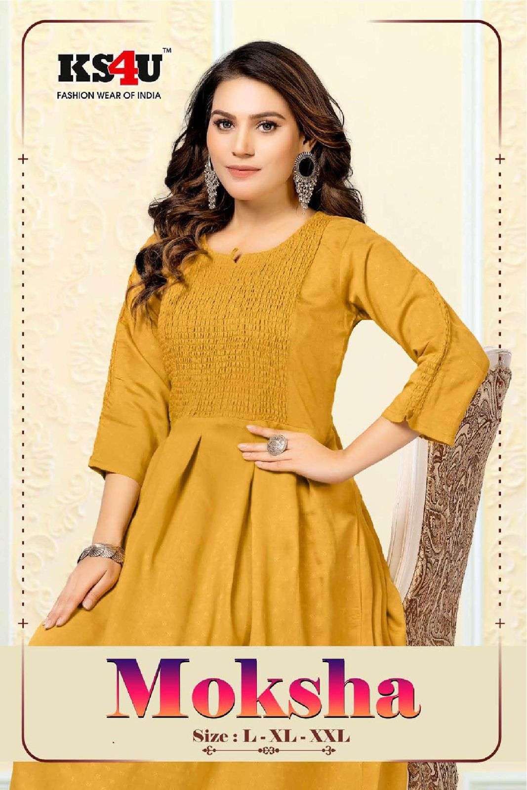 MOKSHA BY KS4U 101 TO 104 SERIES DESIGNER FANCY KURTIS