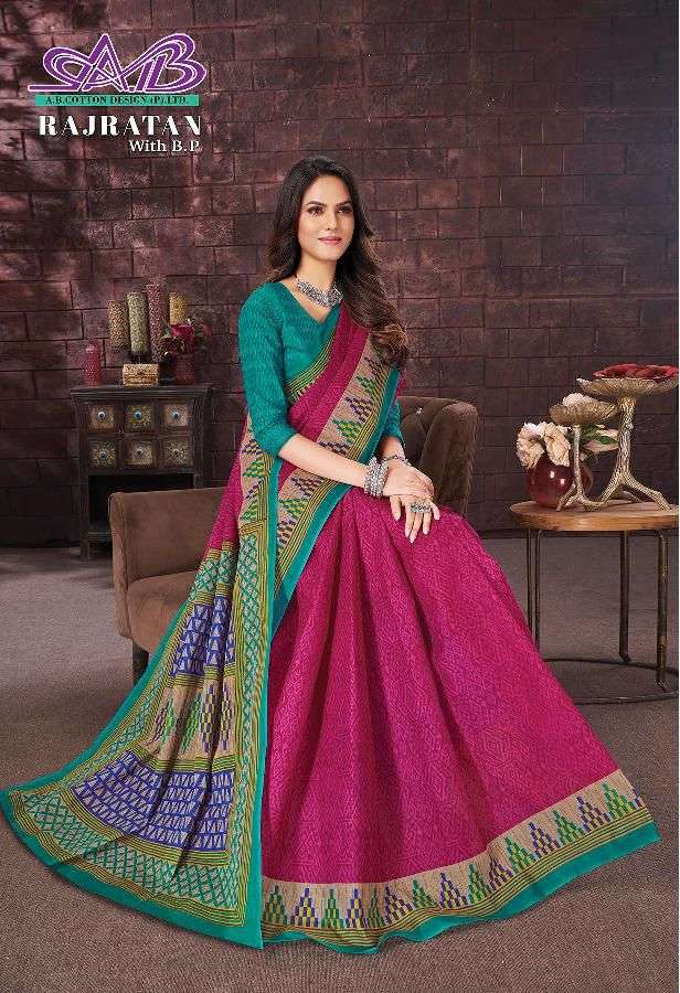 RAJRATAN BY AB COTTON DESIGN 09 TO 22 SERIES MUL COTTON PRINT SAREES