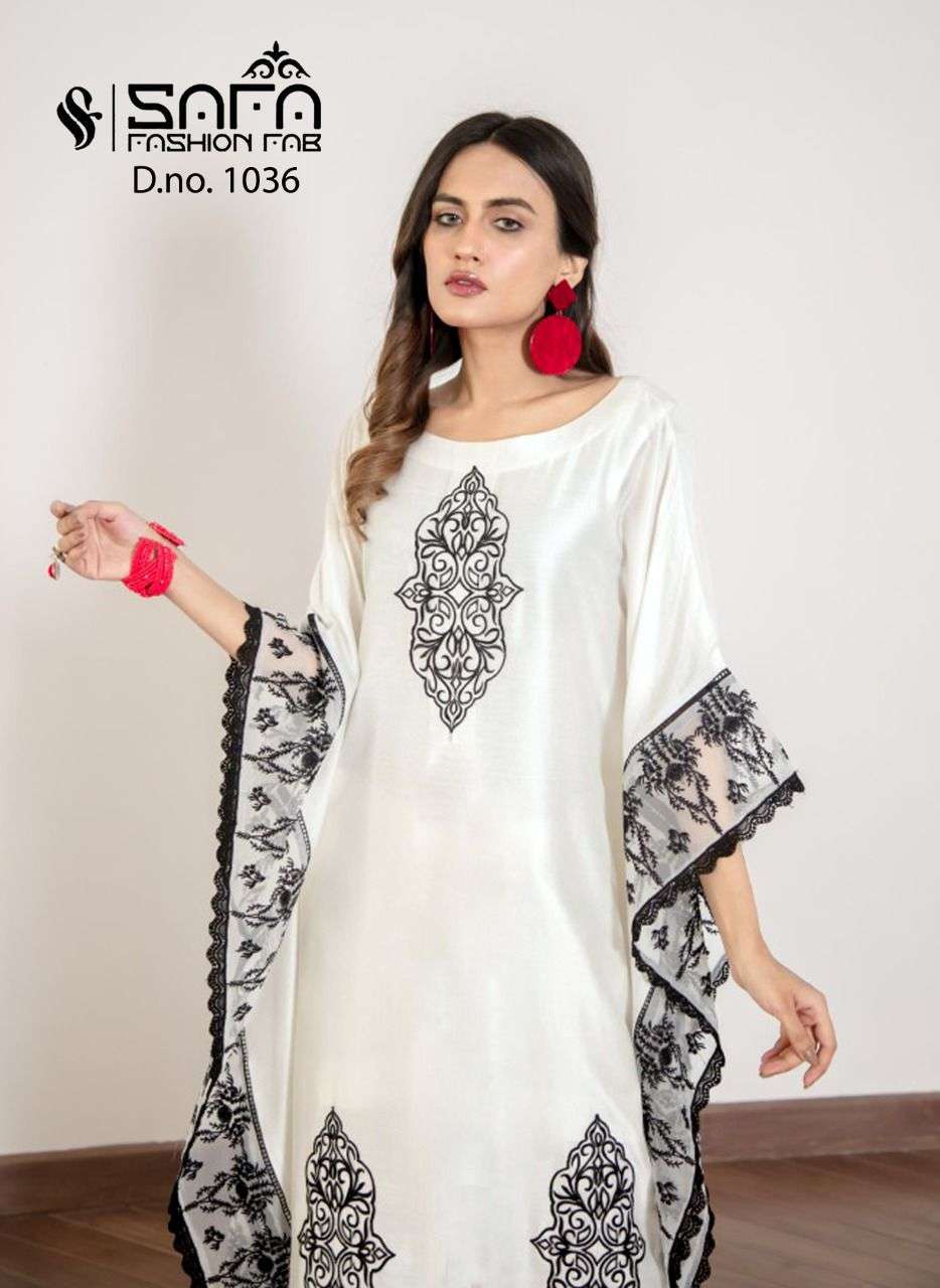 SAFA 1036 COLOURS BY SAFA FASHION HUB GEORGETTE EMBRIDERY KAFTAN DRESSES