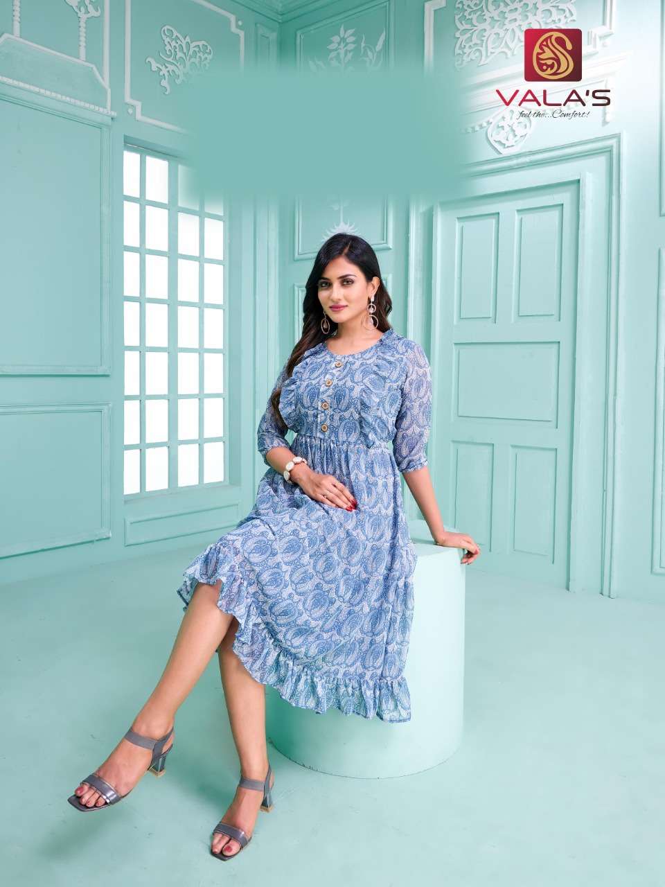 STYLE VOL-7 BY VALAS 01 TO 06 SERIES GEORGETTE PRINT KURTIS