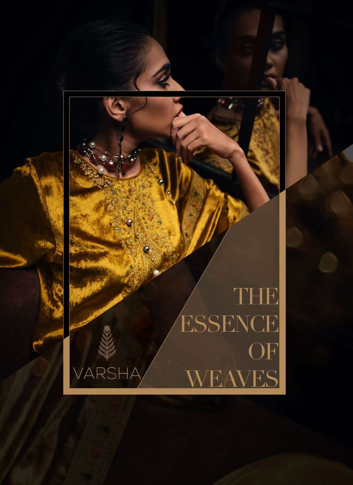 THE ESSENCE OF WEAVES BY VARSHA 01 TO 06 SERIES VELVET EMBROIDERY DRESSES