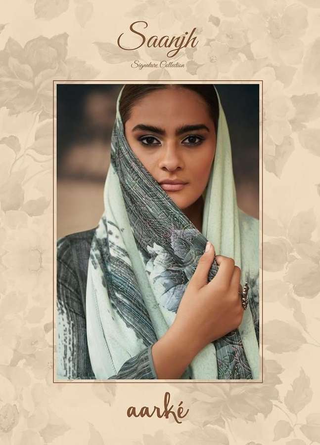 AARKE BY SAANJH 7001 TO 7006 SERIES PURE PASHMINA PRINT DRESSES