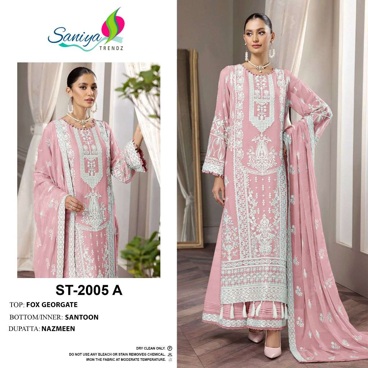 ST-2005 COLOURS BY SANIYA TRENDZ 2005-A TO 2005-D SERIES GEORGETTE DRESSES