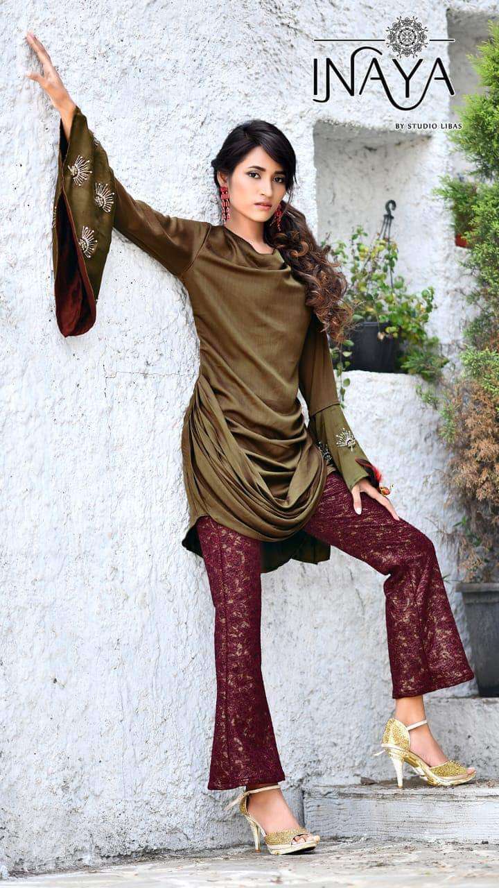 ONLINE WHOLESALERS OF INAYA BRAND CATALOGUES OF DESIGNER KURTIS