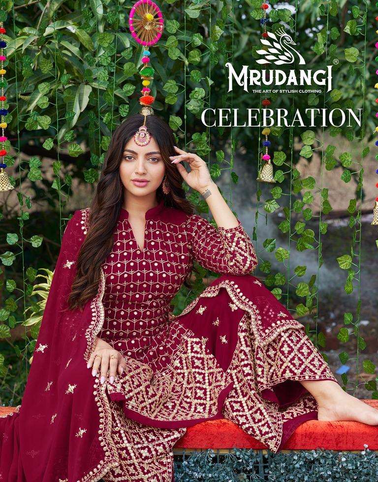 CELEBRATION BY MRUDANGI 2040 TO 2043 SERIES FAUX GEORGETTE DRESSES