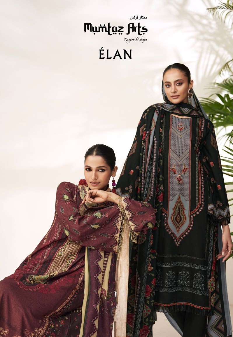ELAN BY MUMTAZ ARTS 10001 TO 10008 SERIES PURE SATIN WORK DRESSES