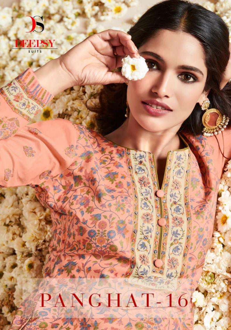 PANGHAT-16 BY DEEPSY SUITS 13801 TO 13808 SERIES COTTON DIGITAL PRINTED DRESSES