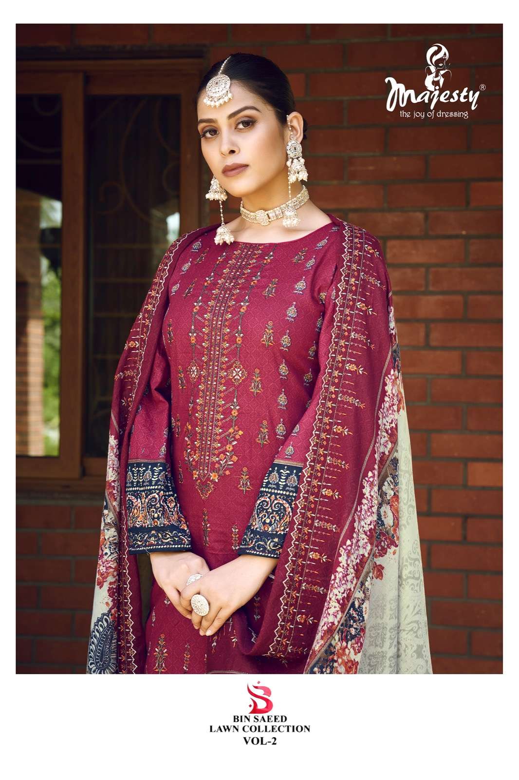 BIN SAEED LAWN COLLECTION VOL-2 BY MAJESTY 2001 TO 2004 SERIES COTTON PAKISTANI DRESSES
