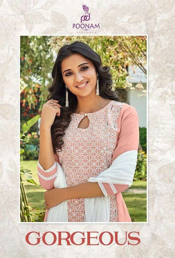 GORGEOUS BY POONAM DESIGNER 1001 TO 1006 SERIES PURE COTTON DRESSES