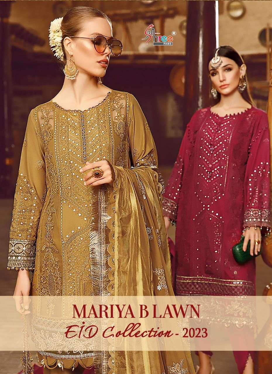 MARIYA B LAWN EID COLLECTION 23 SHREE FABS 3020  TO 3027 SERIES PAKISTANI DRESSES