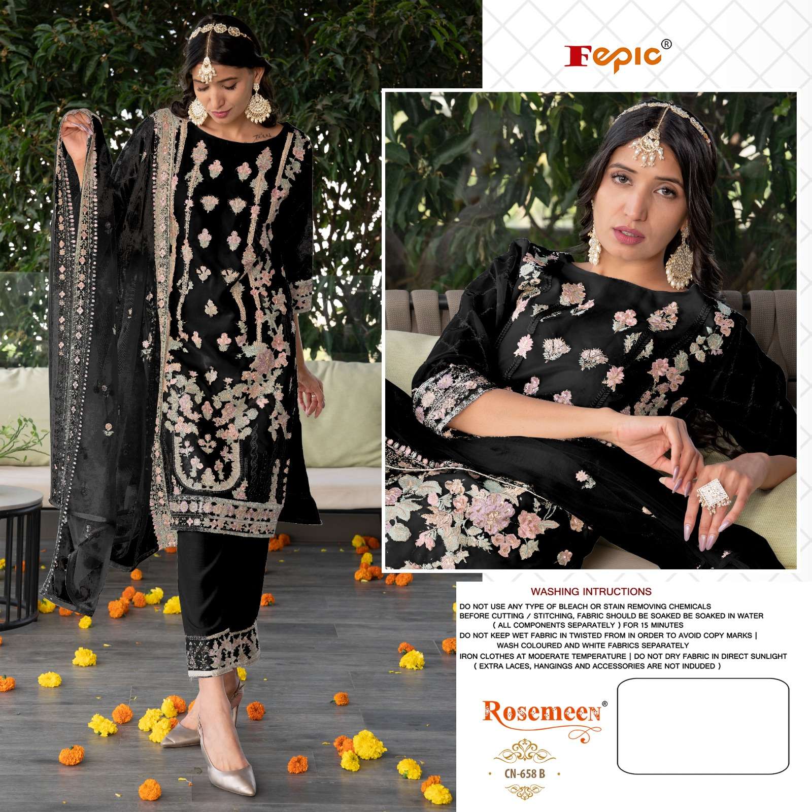 ROSEMEEN CN-658 COLOURS BY FEPIC ORGANZA STICHED PAKISTANI DRESSES