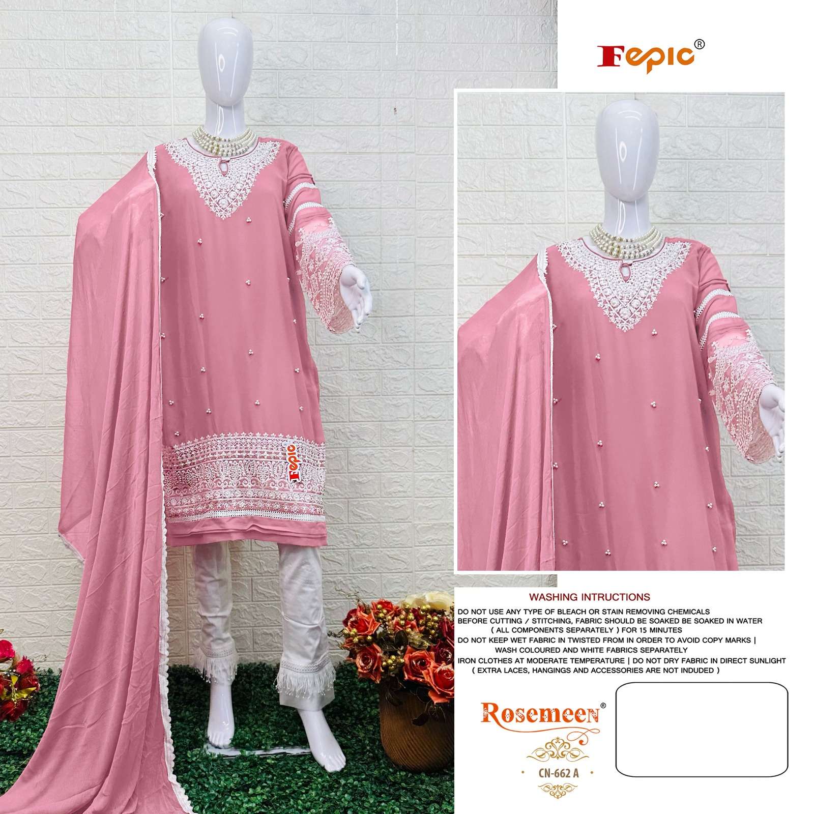 ROSEMEEN CN-662 COLOURS BY FEPIC GEORGETTE STICHED PAKISTANI DRESSES