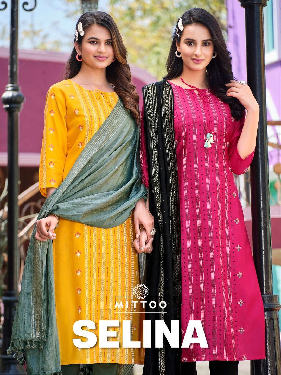 SELINA BY MITTOO 11001 TO 11006 SERIES HEAVY VISCOSE DRESSES