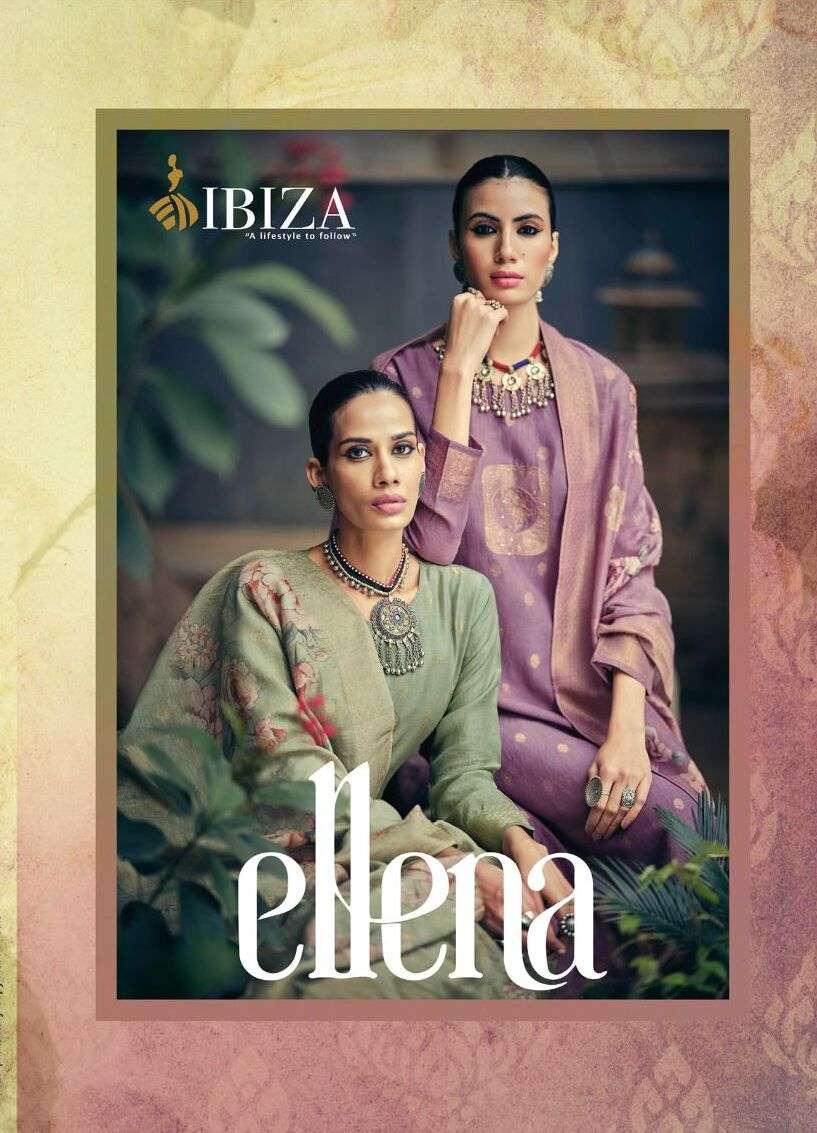 ELLENA BY IBIZA 10355 TO 10362 SERIES LINEN JAQUARD WITH HANDWORK DRESSES