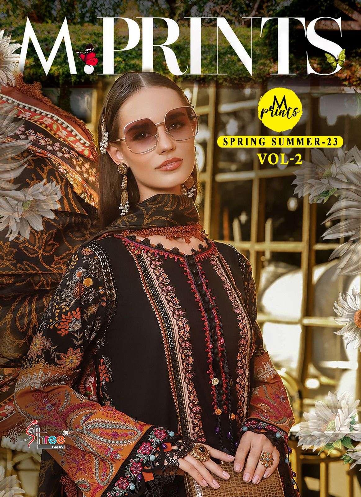 M.PRINT SPRING SUMMER-23 VOL-02 BY SHREE FABS 3062 TO 3068 SERIES COTTON PAKISTANI DRESSES
