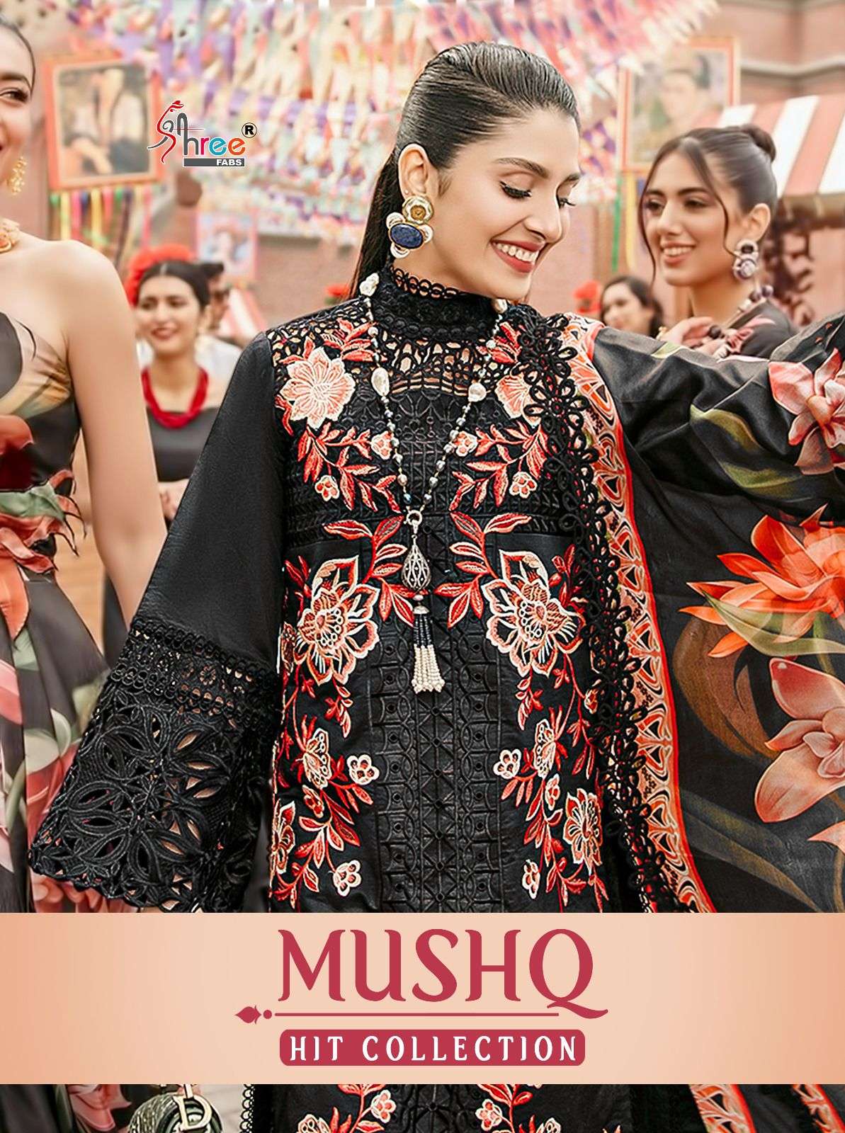 MUSHQ HIT COLLECTION BY SHREE FABS 2132 TO 2135 SERIES PAKISTANI LAWN DRESSES