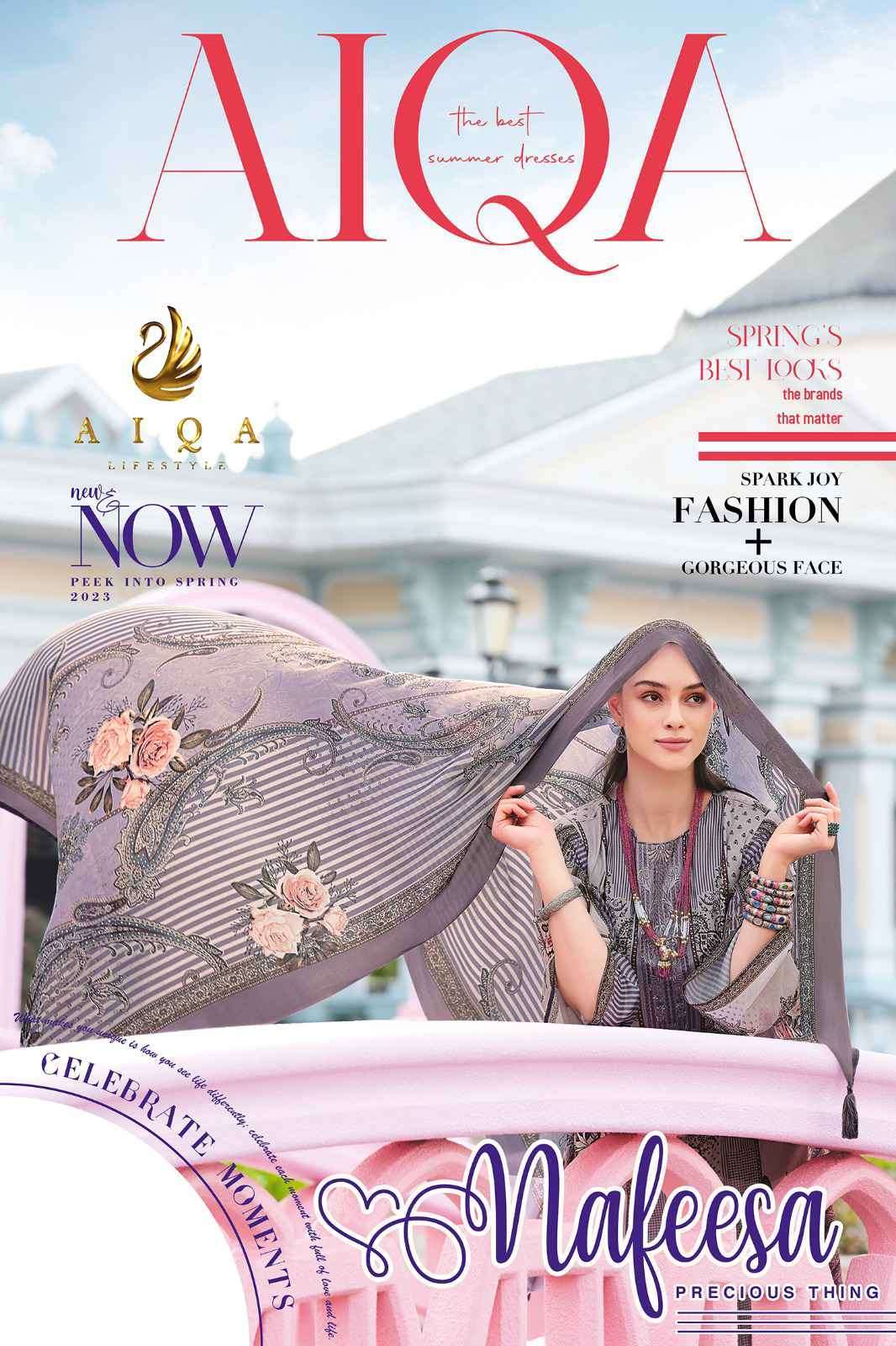 NAFEESA BY AIQA LIFESTYLE 1001 TO 1006 SERIES COTTON SILK  DRESSES