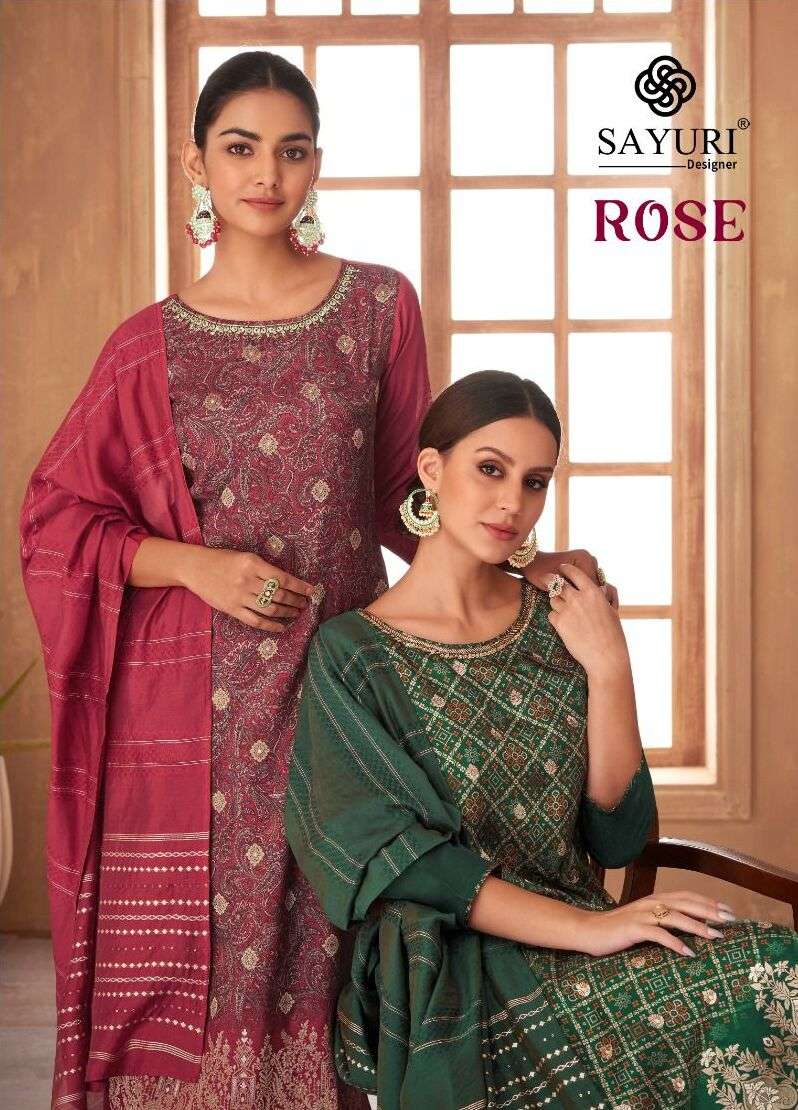 ROSE BY SAYURI 1111 TO 1115  SERIES HEAVY SILK EMBROIDERY DRESSES