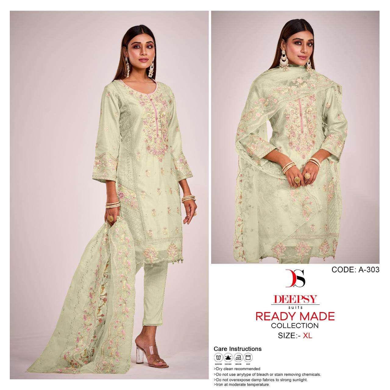 D-303 COLOURS BY DEEPSY SUITS HEAVY ORGANZA EMBROIDERY PAKISTANI DRESSES