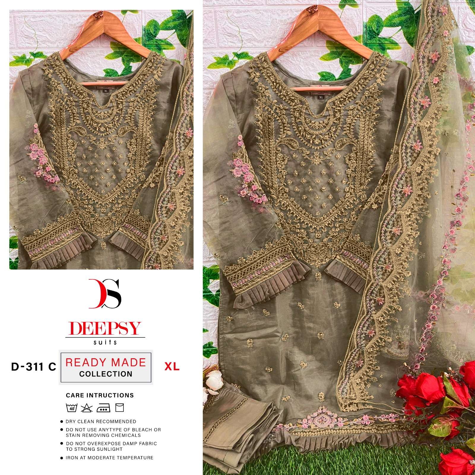D-331 HIT DESIGN BY DEEPSY SUITS ORGANZA EMBROIDERY STITCHED PAKISTANI DRESSES