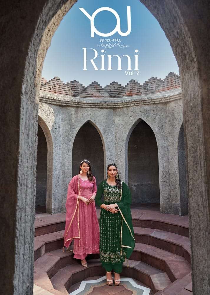 RIMI VOL-2 BY YOU 119 TO 126 SERIES GEORGETTE EMBROIDERY STITCHED DRESSES
