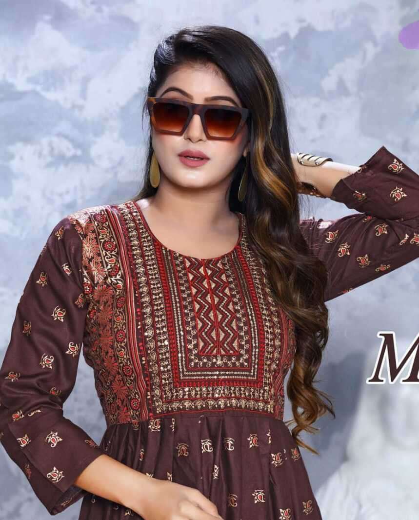 MANCHALI VOL-5 BY RAMDEV CREATION 01 TO 08 SERIES 14KG RAYON PRINT KURTIS